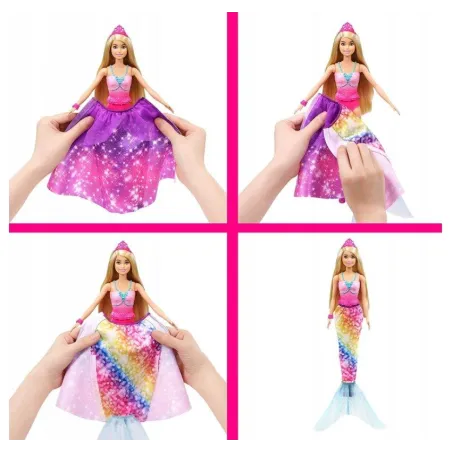 Lalka Barbie Dreamtopia Księżniczka Syrenia Przemiana 3+