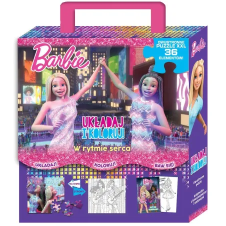 BARBIE. W RYTMIE SERCA. UKŁADAJ I KOLORUJ