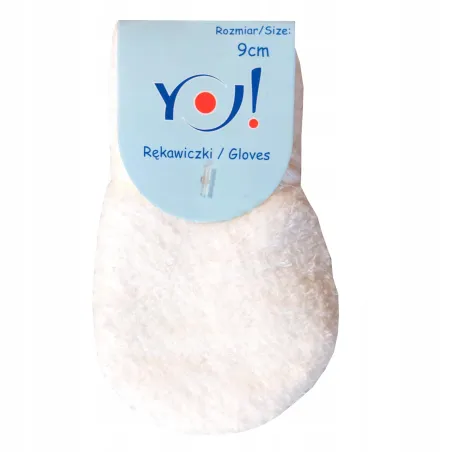 Grube Ciepłe Rękawiczki Frotte Łapki Niedrapki Dla Niemowląt Białe 9Cm Yo! Club Grube Ciepłe Rękawiczki Frotte Łapki Niedrapki Dla Niemowląt Białe 9Cm Yo! Club