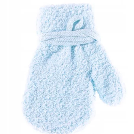 RĘKAWICZKI DZIECIĘCE FROTTE NA SZNURKU BŁĘKITNE 12CM YO! CLUB