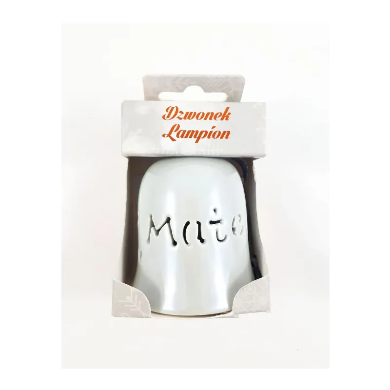 LAMPION DZWONECZEK CERAMICZNY LED ŚWIĄTECZNY MATEUSZ