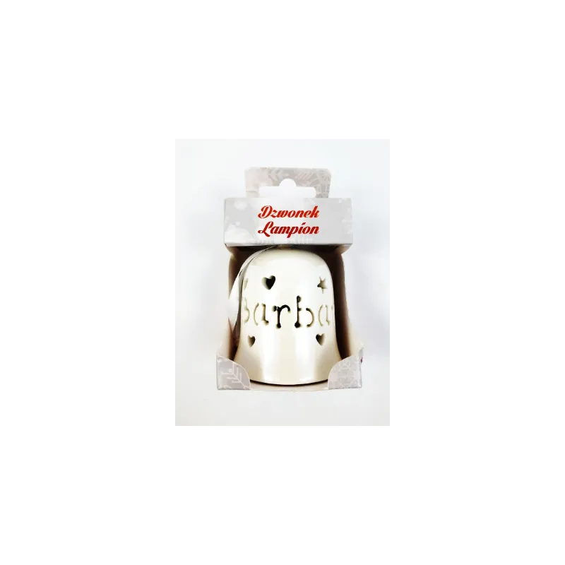 LAMPION DZWONECZEK CERAMICZNY LED ŚWIĄTECZNY BARBARA