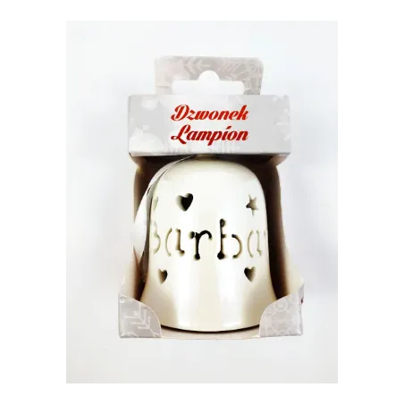 LAMPION DZWONECZEK CERAMICZNY LED ŚWIĄTECZNY BARBARA