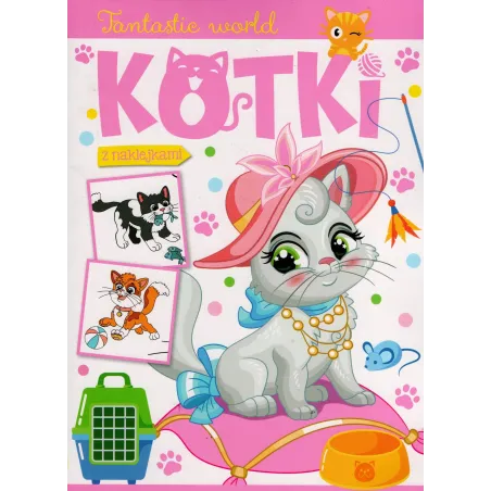 KOTKI. KOLOROWANKA Z NAKLEJKAMI 3+