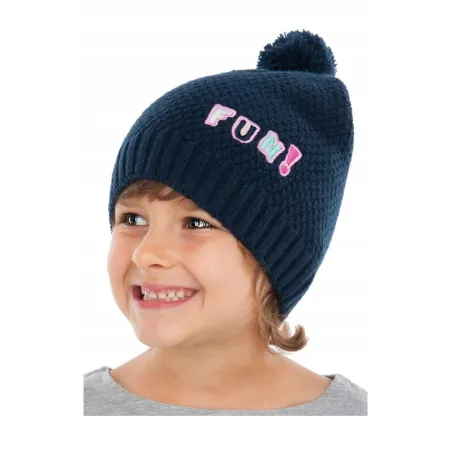 Czapka Zimowa Dziewczęca Fun! Granatowa 48-50Cm Yo! Club