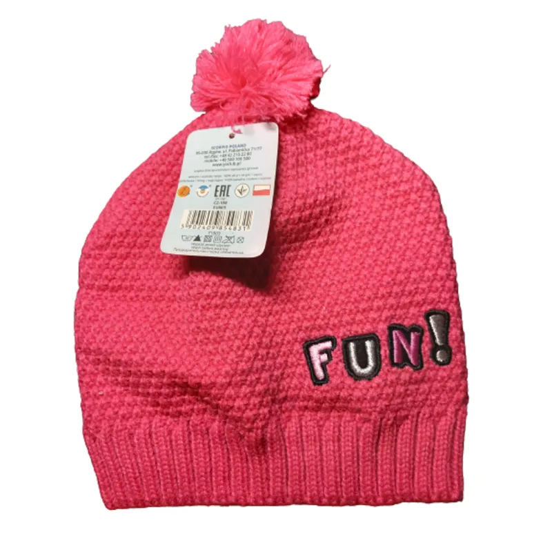 CZAPKA ZIMOWA DZIEWCZĘCA FUN! RÓŻOWA 48-50CM YO! CLUB
