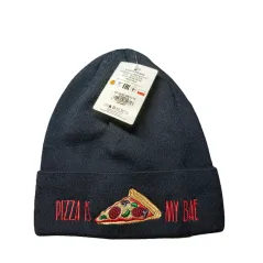 CZAPKA DZIECIĘCA/MŁODZIEŻOWA UNISEX PIZZA IS MY BAE GRANATOWA 52-54CM YO! CLUB