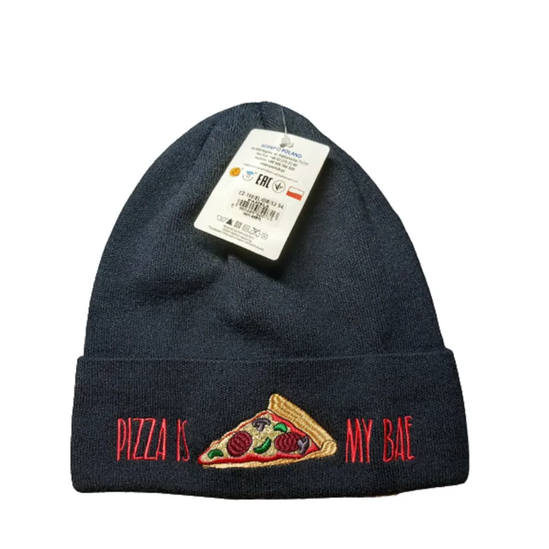 CZAPKA DZIECIĘCA/MŁODZIEŻOWA UNISEX PIZZA IS MY BAE GRANATOWA 52-54CM YO! CLUB