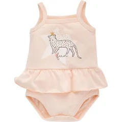 BAWEŁNIANE BODY NA RAMIĄCZKACH SWEET PANTHER JASNY RÓŻ 74CM PINOKIO