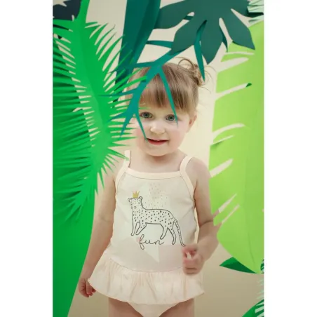 Bawełniane Body Na Ramiączkach Sweet Panther Jasny Róż 74Cm Pinokio