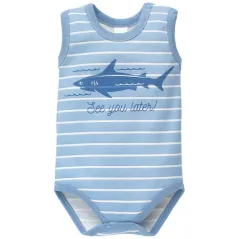 BAWEŁNIANE BODY NA RAMIĄCZKACH SEA WORLD 80CM PINOKIO
