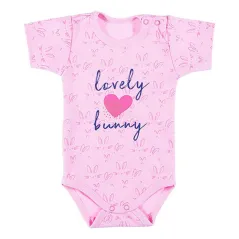 BAWEŁANIANE BODY DZIEWCZĘCE Z KRÓTKIM RĘKAWEM LOVELY 98CM EWA KLUCZE
