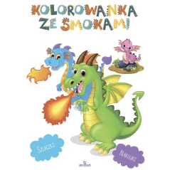 Kolorowanka ze smokami z brokatem