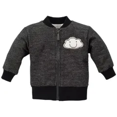 BAWEŁNIANA BLUZA ROZPINANA CHŁOPIĘCA CZARNA 104CM PINOKIO