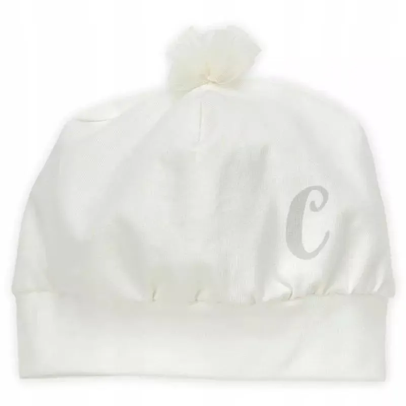 BAWEŁNIANY BERET DZIEWCZĘCY CELEBRITY GIRL ECRU 80CM PINOKIO