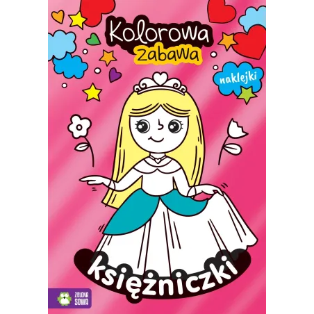 KSIĘŻNICZKI. KOLOROWA ZABAWA. KOLOROWANKA Z NAKLEJKAMI