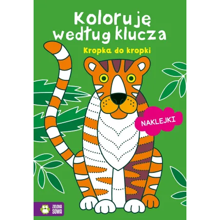 KROPKA DO KROPKI. KOLORUJĘ WEDŁUG KLUCZA. KOLOROWANKA Z NAKLEJKAMI