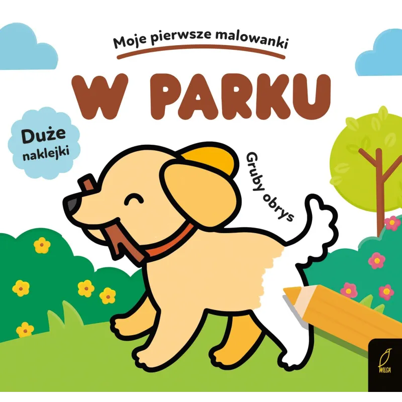 W PARKU. MOJE PIERWSZE MALOWANKI Z GRUBYM OBRYSEM I NAKLEJKAMI