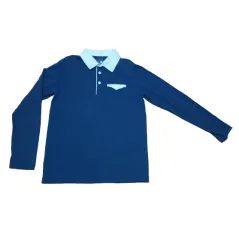 BAWEŁNIANA BLUZKA POLO CHŁOPIĘCA Z DŁUGIM RĘKAWEM 140CM GT