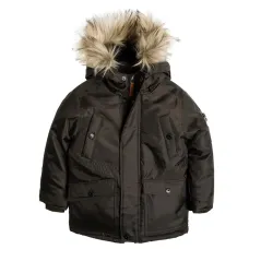 KURTKA ZIMOWA CHŁOPIĘCA PARKA ZIELEŃ KHAKI 170 CM COOL CLUB UŻYWANA