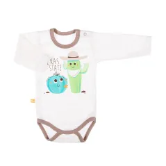 BODY CHŁOPIĘCE Z DŁUGIM RĘKAWEM KAKTUS BRĄZ 98 CM EEVI