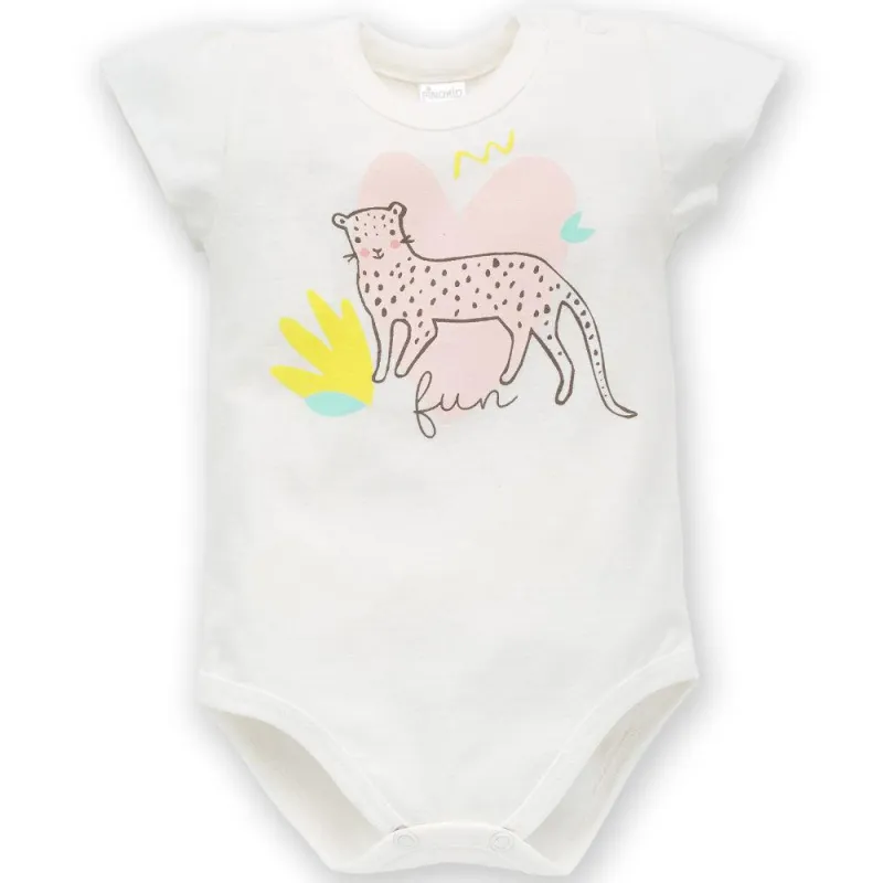 BODY DZIEWCZĘCE Z KRÓTKIM RĘKAWEM SWEET PANTHERE 92 CM PINOKIO