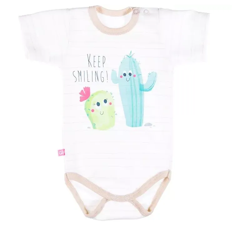 BODY CHŁOPIĘCE Z KRÓTKIM RĘKAWEM CACTUS BRĄZ 62 CM EEVI