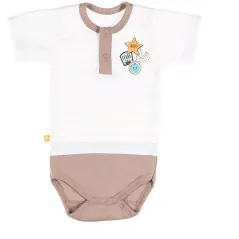 BODY CHŁOPIĘCE Z KRÓTKIM RĘKAWEM POLO BRĄZ 62 CM EEVI