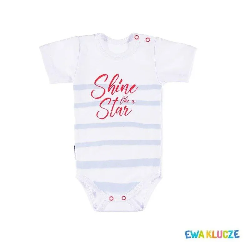 BODY DZIEWCZĘCE Z KRÓTKIM RĘKAWEM LITTLE STAR 80 CM EEVI