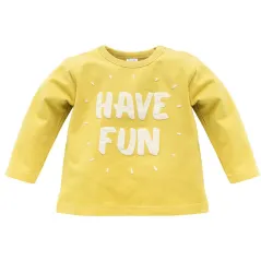 BLUZKA DZIEWCZĘCA Z DŁUGIM RĘKAWEM FUNNY DOG 68 CM PINOKIO