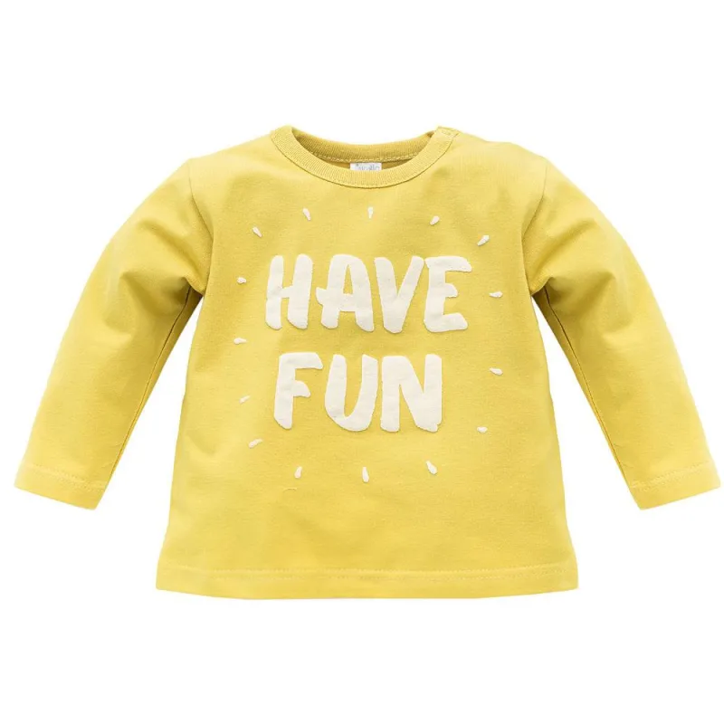 BLUZKA DZIEWCZĘCA Z DŁUGIM RĘKAWEM FUNNY DOG 68 CM PINOKIO