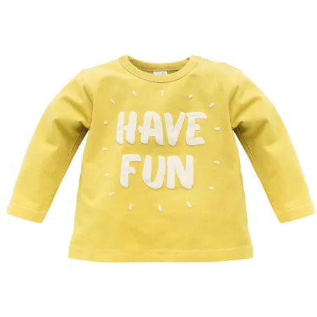 BLUZKA DZIEWCZĘCA Z DŁUGIM RĘKAWEM FUNNY DOG 68 CM PINOKIO