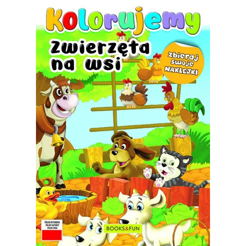 ZWIERZETA NA WSI. KOLORUJEMY