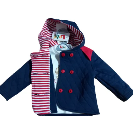 Komplet Dziecięcy Bluza Rozpinana + Bluzeczka Z Długim Rękawem 3/6M Lebe