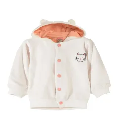 BLUZA POLAR DZIEWCZĘCA Z KAPTUREM KOTEK 68 CM 5.10.15
