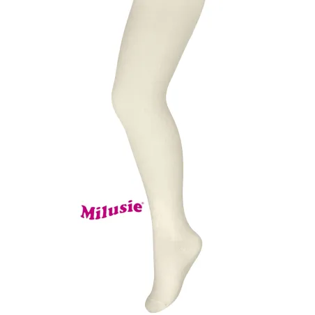 RAJSTOPY DZIEWCZĘCE BIAŁE GŁADKIE 140-146 CM MILUSIE