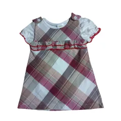 BAWEŁNIANY KOMPLET DZIEWCZĘCY BODY + SUKIENKA 0-3M 56CM GYMBOREE