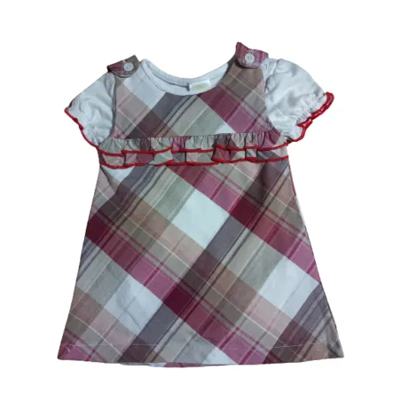 BAWEŁNIANY KOMPLET DZIEWCZĘCY BODY + SUKIENKA 0-3M 56CM GYMBOREE