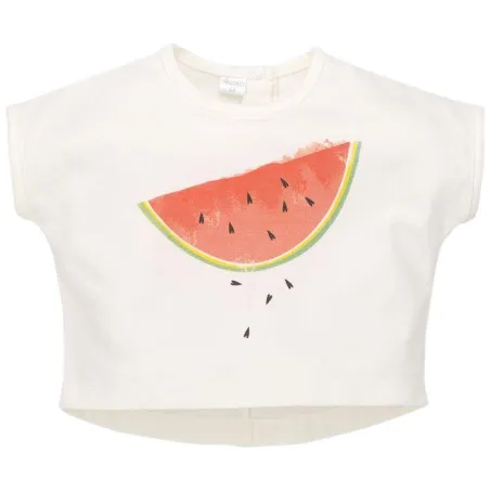 BLUZKA DZIEWCZĘCA Z KRÓTKIM RĘKAWEM LOVE SUMMER 68 CM PINOKIO