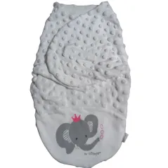 OTULACZ NIEMOWLĘCY BECIK MINKY BIAŁY SŁONIK 48/52CM