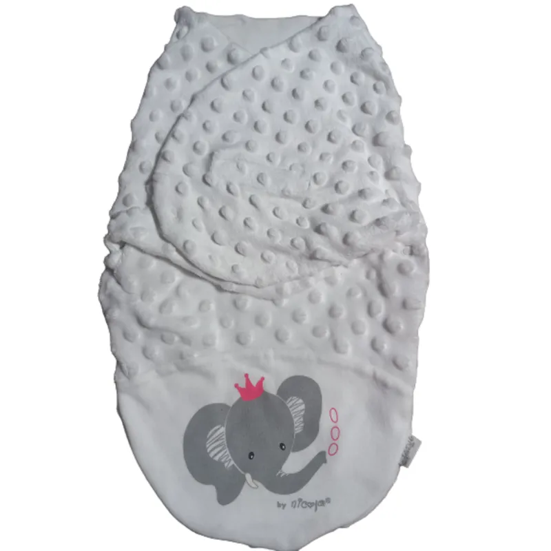 OTULACZ NIEMOWLĘCY BECIK MINKY BIAŁY SŁONIK 48/52CM