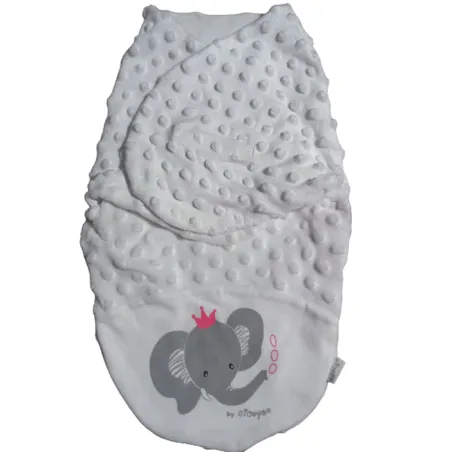 OTULACZ NIEMOWLĘCY BECIK MINKY BIAŁY SŁONIK 48/52CM