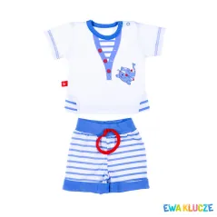 KOMPLET LETNI T-SHIRT + SPODENKI MARYNARSKI 62 CM EEVI