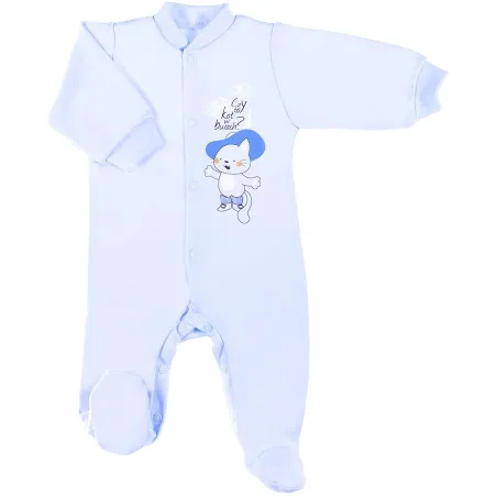 Pajac Niemowlęcy Niebieski Rodzinka 98 Cm Eevi
