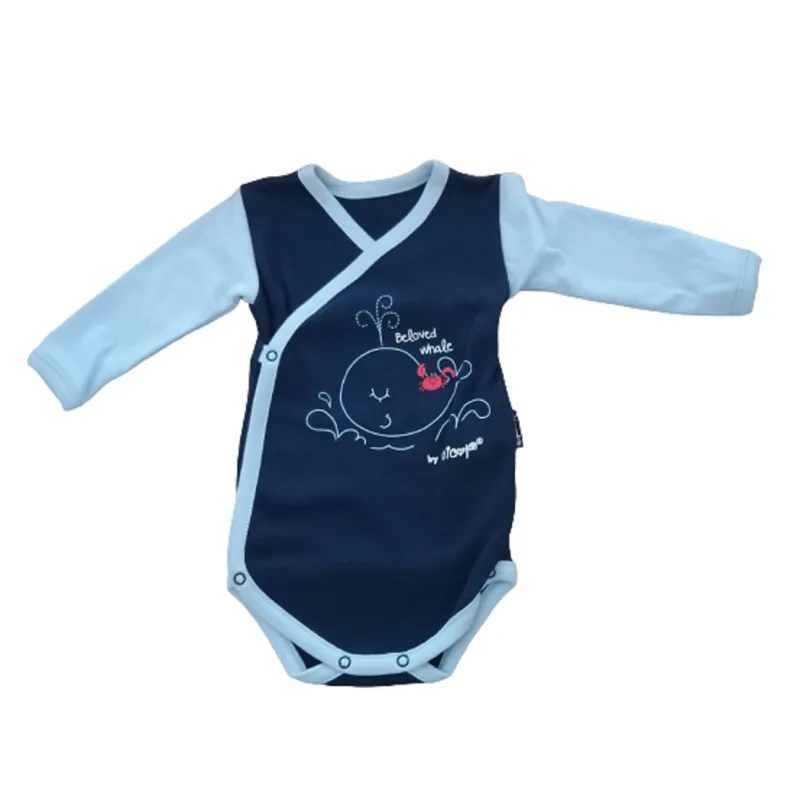 BAWEŁNIANE BODY Z DŁUGIM RĘKAWEM CHŁOPIĘCE KOPERTOWE 56CM BAMAR
