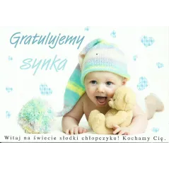 KARNET OKOLICZNOŚCIOWY GRATULUJEMY SYNKA + KOPERTA