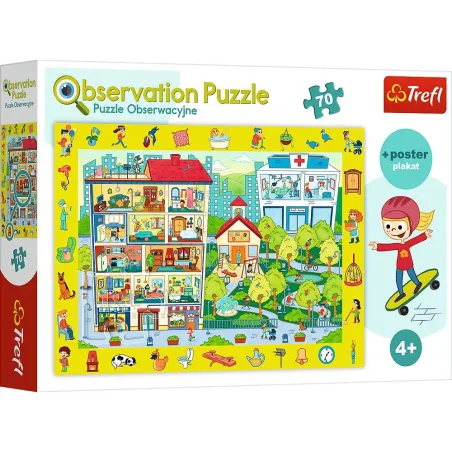 MIASTECZKO PUZZLE OBSERWACYJNE 70 ELEMENTÓW 4+