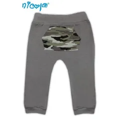 BAWEŁNIANE SPODNIE DRESOWE KHAKI MORO 68CM BAMAR
