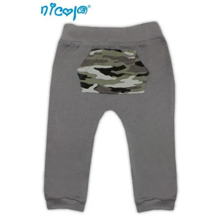 BAWEŁNIANE SPODNIE DRESOWE KHAKI MORO 52CM BAMAR