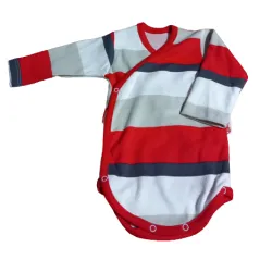 BAWEŁNIANE BODY DLA CHŁOPCA DŁUGI RĘKAW PASY 52CM BAMAR